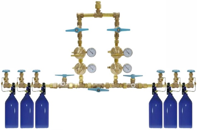 Газовая рампа на 6 (3+3) баллона