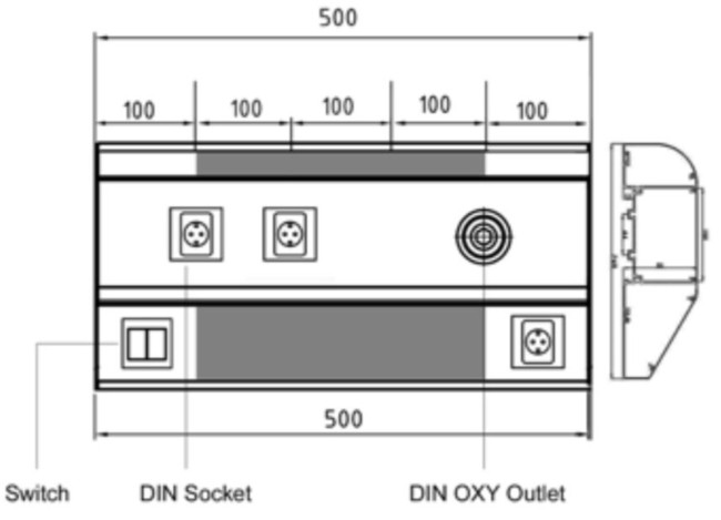 Консоль горизонтальная настенная установочная, серия A-BHU-0M, длина 50 см Консоль горизонтальная настенная установочная, серия A-BHU-0M, длина 50 см