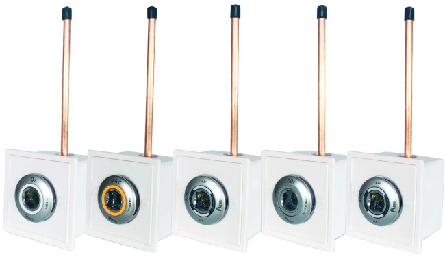 Клапан быстроразъёмный медицинский (для различных газов, различных стандартов), настенный Клапан быстроразъёмный медицинский (для различных газов, различных стандартов), настенный