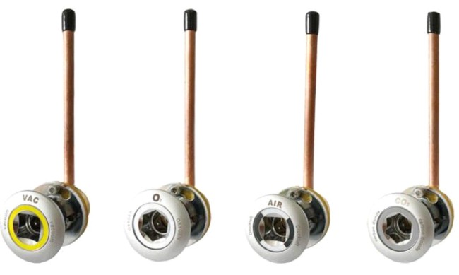 Клапан быстроразъёмный медицинский консольный (для различных газов, различных стандартов) Клапан быстроразъёмный медицинский консольный (для различных газов, различных стандартов)