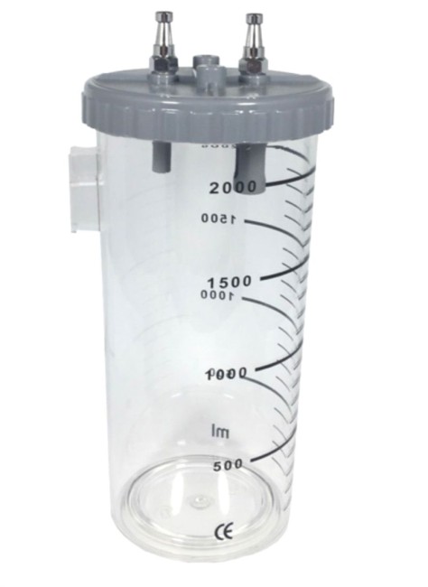 Бутыль сборная для вакуумной аспирации автоклавируемая, 2 литра