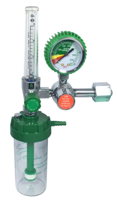 Кислородный регулятор (0-15 л/мин) с увлажнителем (170 мл) Кислородный регулятор (0-15 л/мин) с увлажнителем (170 мл)