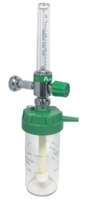 Кислородный регулятор (0-15 л/мин) с увлажнителем (170 мл) Кислородный регулятор (0-15 л/мин) с увлажнителем (170 мл)