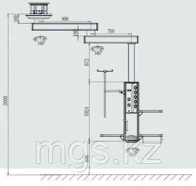 Консоль операционная потолочная двухплечевая мод. TPF-2 Консоль операционная потолочная двухплечевая мод. TPF-2