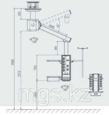 Консоль потолочная установочная одноплечевая с сервоприводом мод. TPE-1 Консоль потолочная установочная одноплечевая с сервоприводом мод. TPE-1